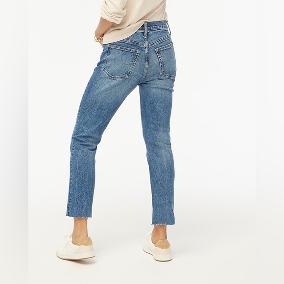 J Crew NEW NWT Womens 28 Blue Denim High Rise Straight Leg Jeans - Picture 1 of 4